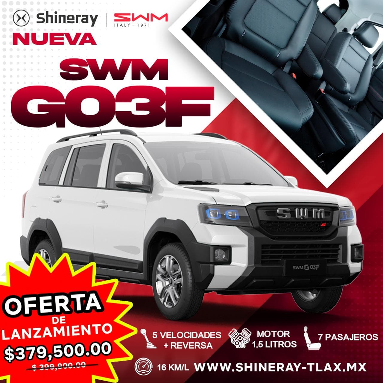 SWM G03F — promoción oferta de lanzamiento