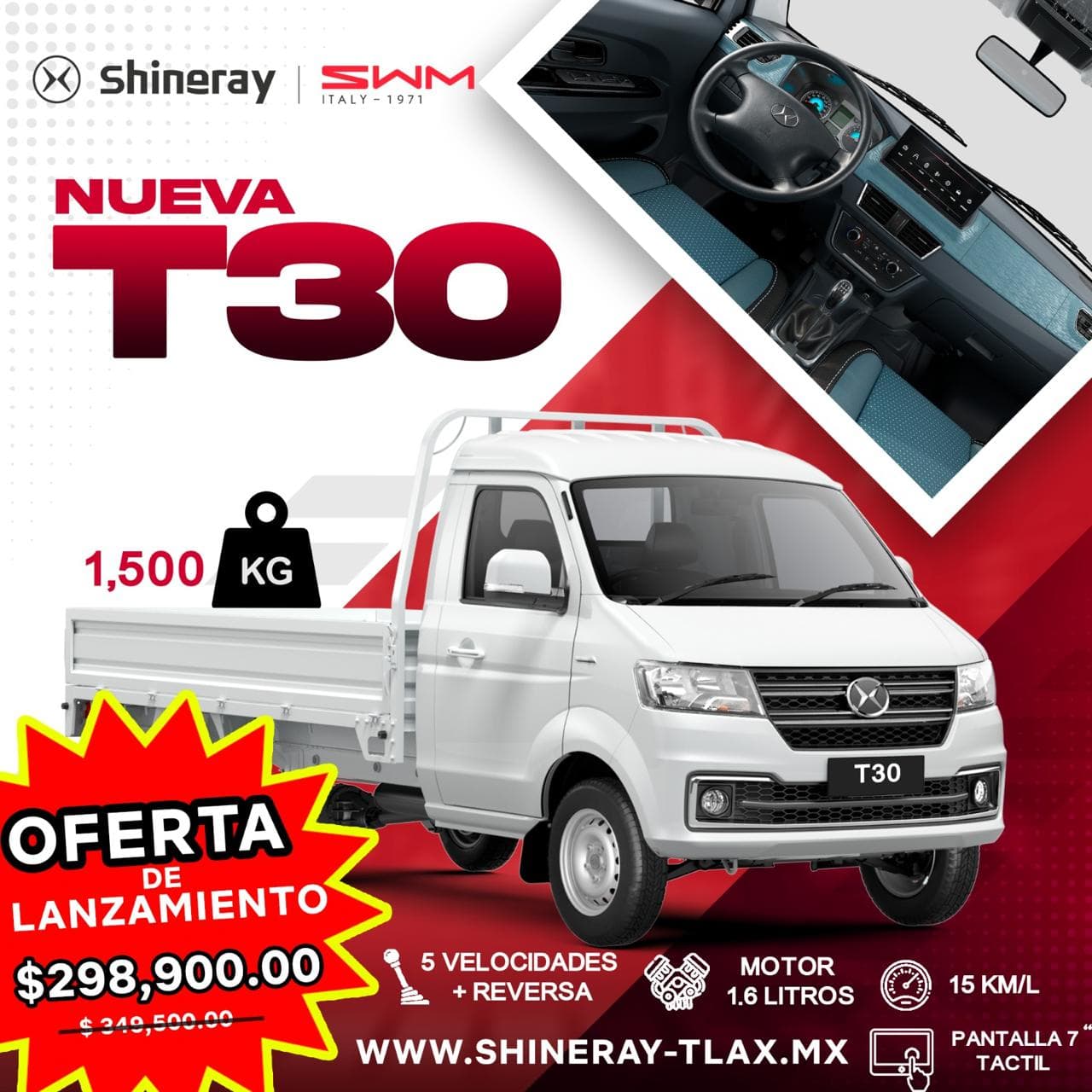 Shineray T30 — promoción oferta de lanzamiento