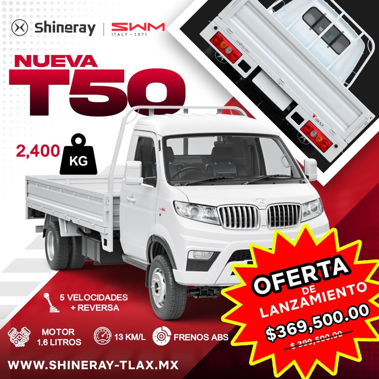 Shineray T50 — promoción oferta de lanzamiento
